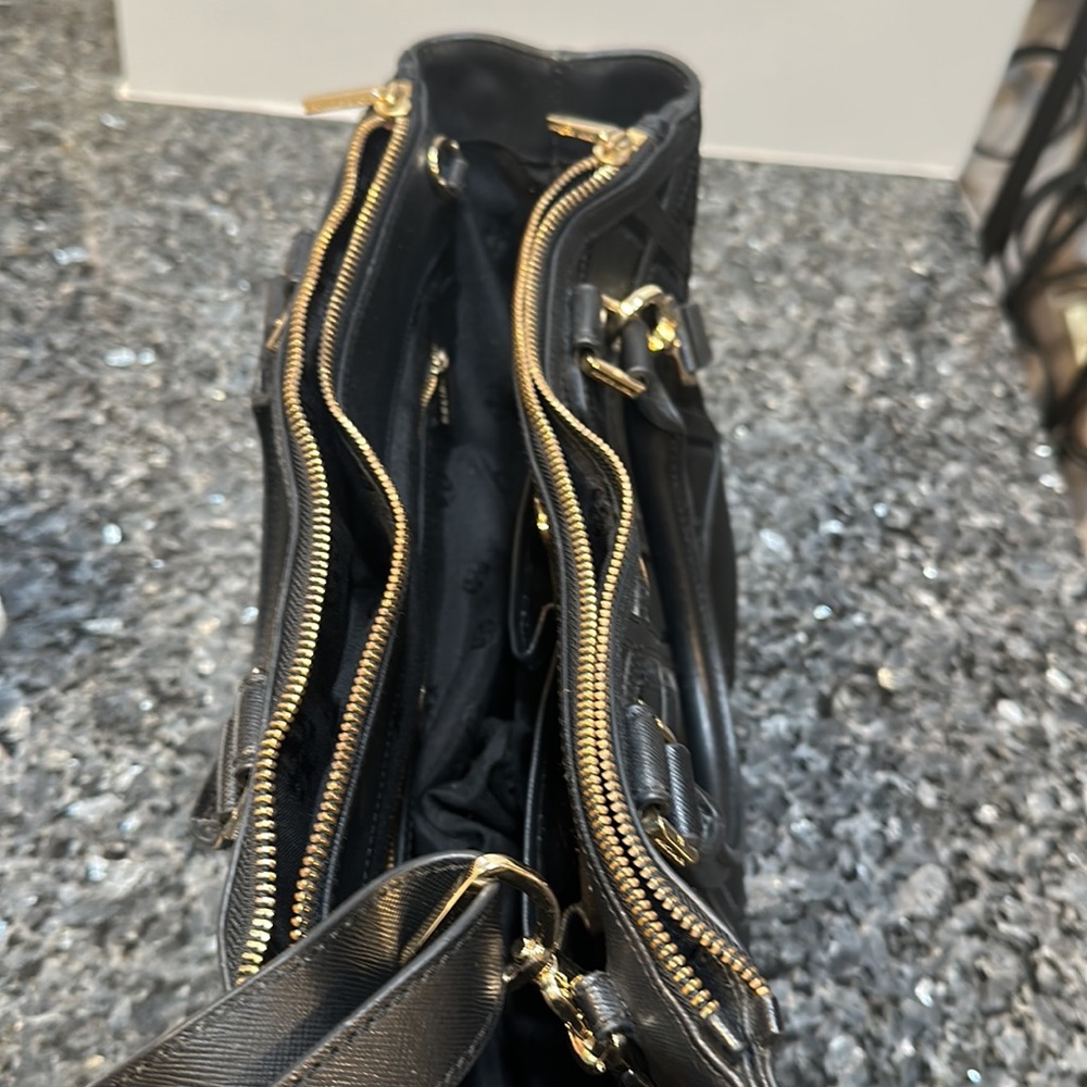 Tory Burch Robinson Patchwork Double-Zip Black To… - image 8